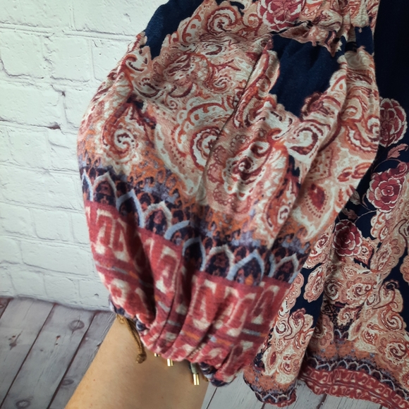 Altar'd State Long Sleeve Bohemian Mini Dress - Picture 7 of 14